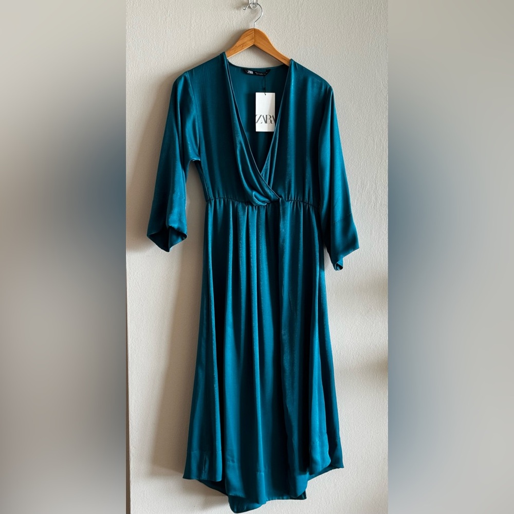 Jewel Toned Silk Feel Caftan Dress